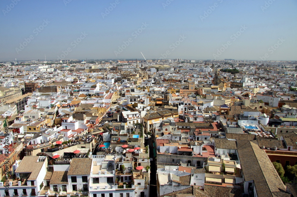 View of Seville from the height of the Cathedral