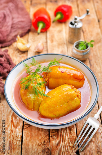 pepper with meat photo