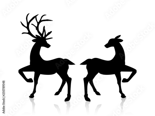 Male and female deers icon.