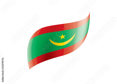 Mauritania flag  vector illustration on a white background