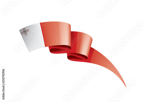 Malta flag, vector illustration on a white background