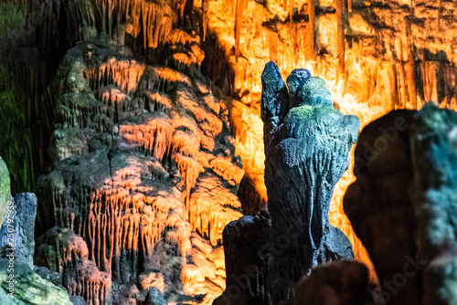 Petrified angel fallen from the sky. Caves of Castellana. Puglia