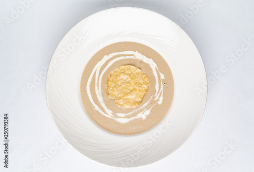 mushroom cream soup  top view