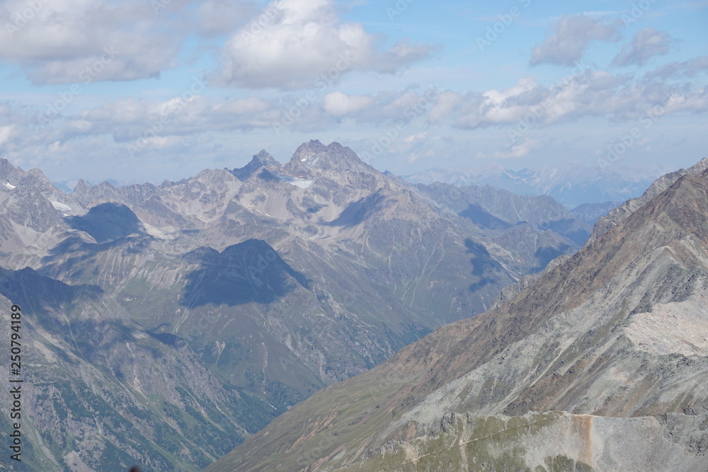 Bergwelt (Alpen) in Sölden, Tirol, Österreich