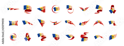 Moldova flag, vector illustration on a white background