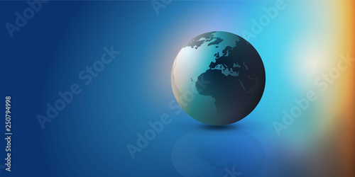 Earth Globe Design - Eco, Globalisation, Global Business, Technology Concept, Event Poster, Vector Template  © bagotaj