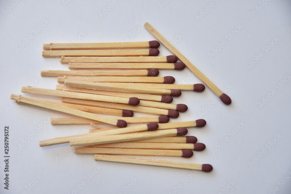 Matches isolated on white background