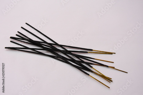 incense stick or stick on white background