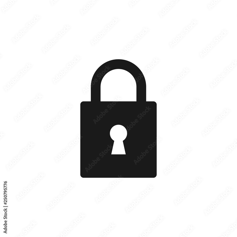 Padlock icon design template vector isolated Padlock icon design template vector isolated