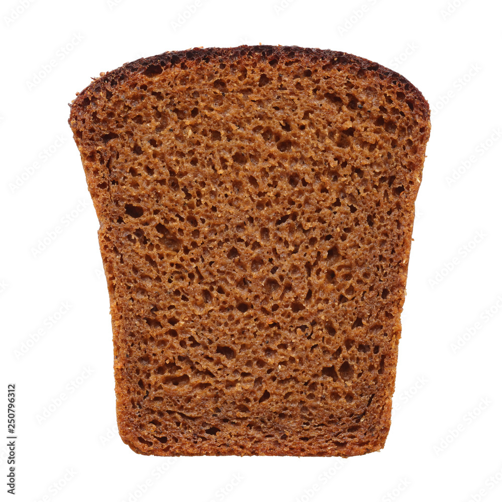 Slice of fresh dark rye bread Slice of fresh dark rye bread