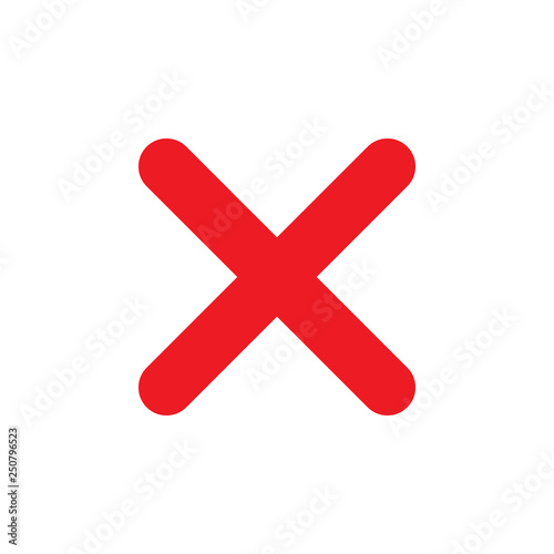 Wrong false icon design template vector isolated photo