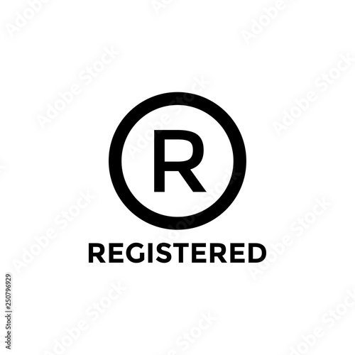 Registered company icon design template vector isolated