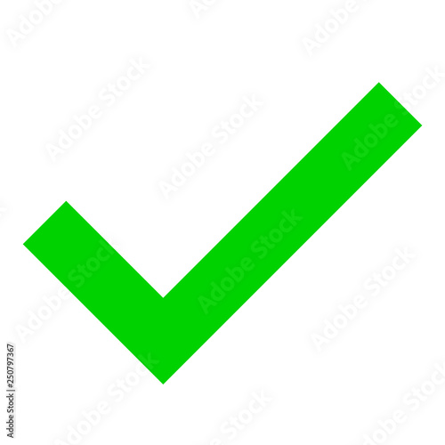 Check marks - green tick icon simple - vector