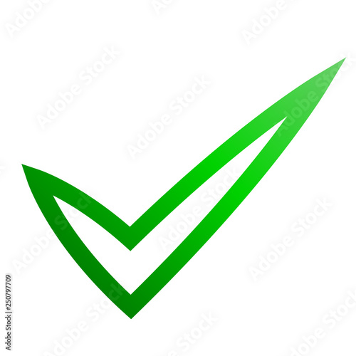 Free Download Check marks - green gradient outline tick icon - vector - GFXLoad