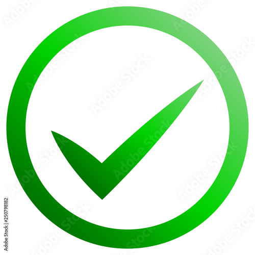 Free Download Check marks - green gradient, tick icon inside of circle - vector - GFXLoad