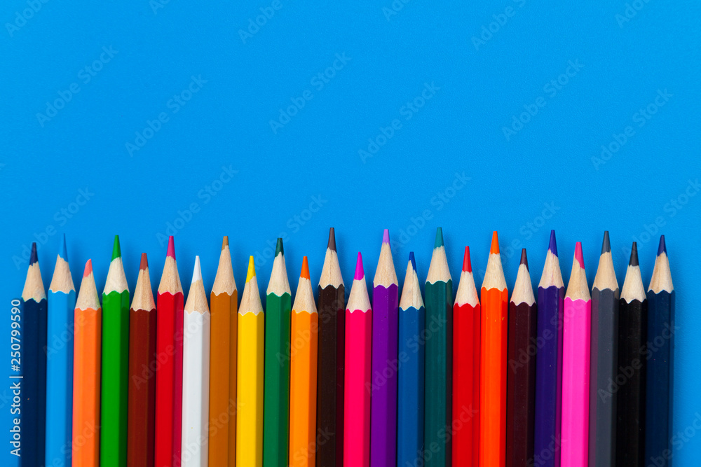background from color pencils on blue paper background from color pencils on blue paper