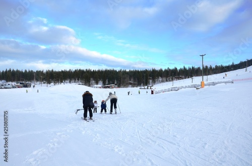 Levi : Pistes de ski alpin (Nord de la Finlande)