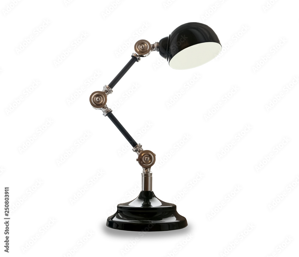 Modern table lamp standing isolated over white Modern table lamp standing isolated over white