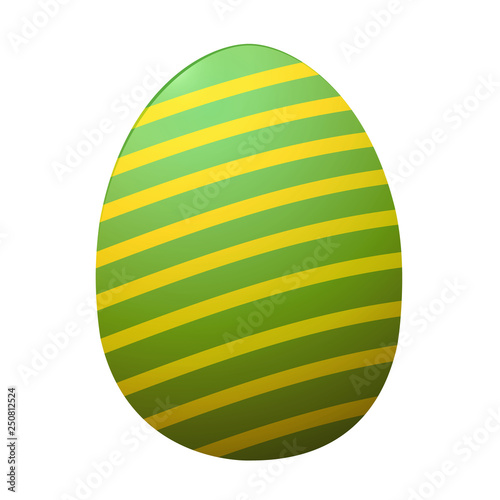 painted Easter eggs, on white background isolated