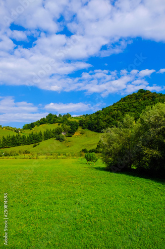 Landscape of the hills of Marostica. Marostica, Vicenza, Italy. 18 August 2018