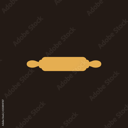 Wooden dough roller vector illustration