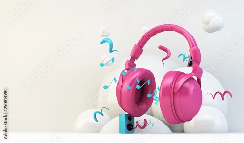 Obraz słuchawki ilustracji