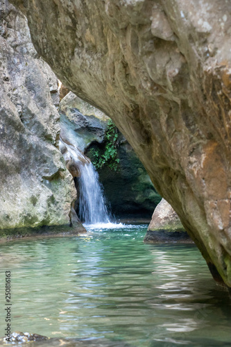 small Potami waterfalls on Samos island