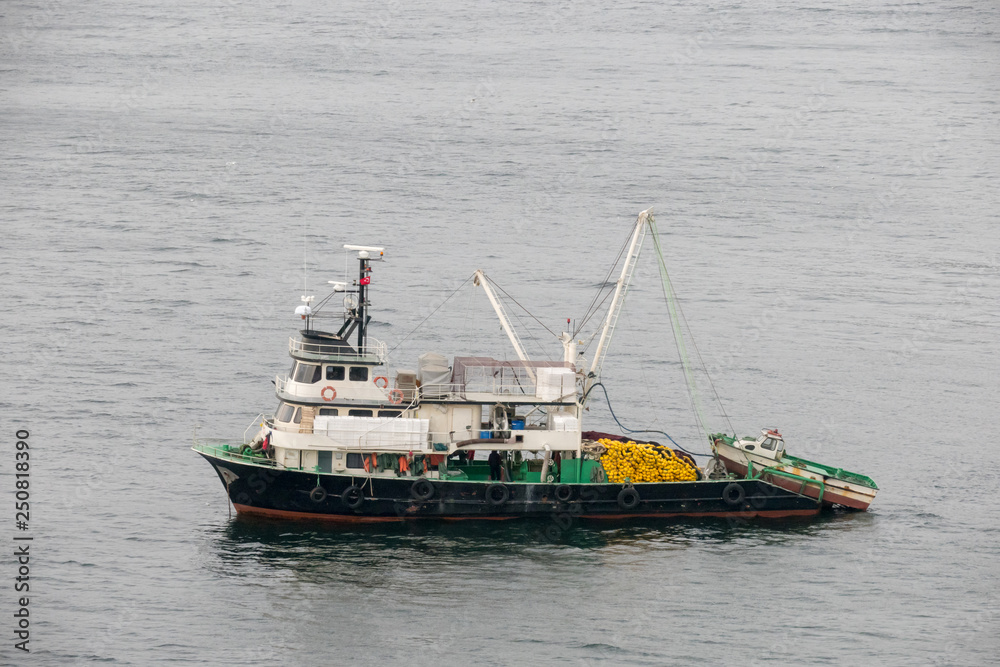 Trawler sailing at sea Trawler sailing at sea