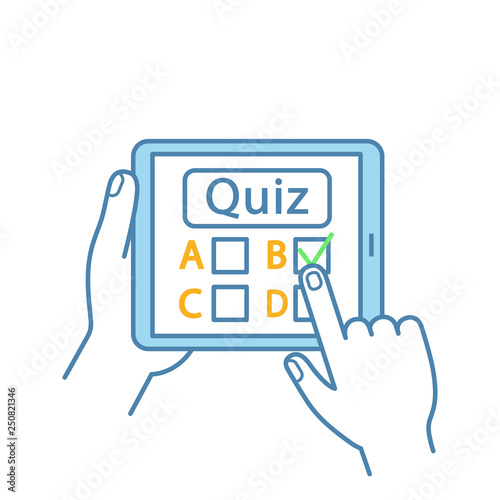 Online quiz color icon