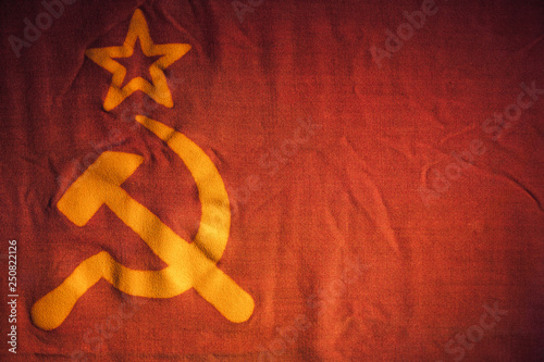 Soviet Union flag fragment photo