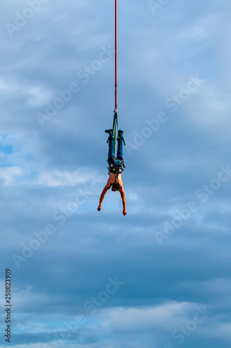 Bungee Jumping Young Male