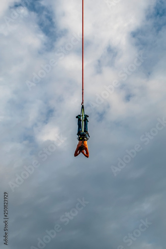 Bungee Jumping Young Man