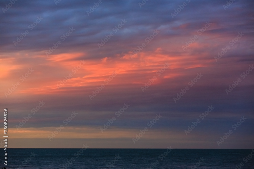 beautiful sunset with incredible clouds and glow