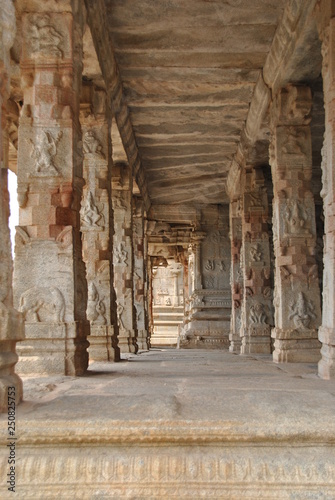 Temples and ruins in Hampi in India