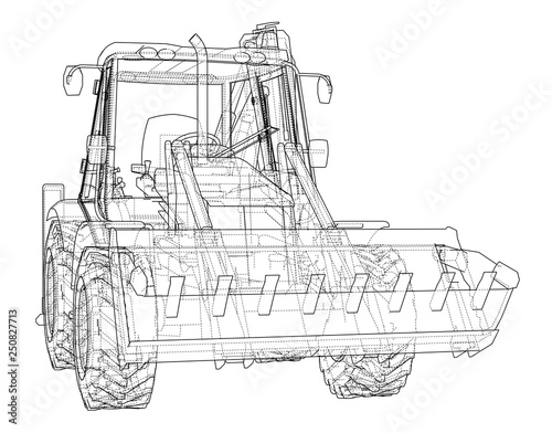 Sketch of Loading Shovel with Back Actor