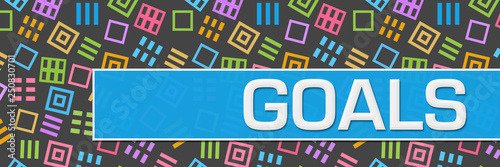 Goals Grey Colorful Squares Texture Horizontal