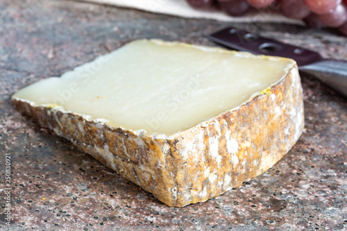 Ossau-Iraty or Esquirrou sheep cheese produced in south-western France, Northern Basque Country photo