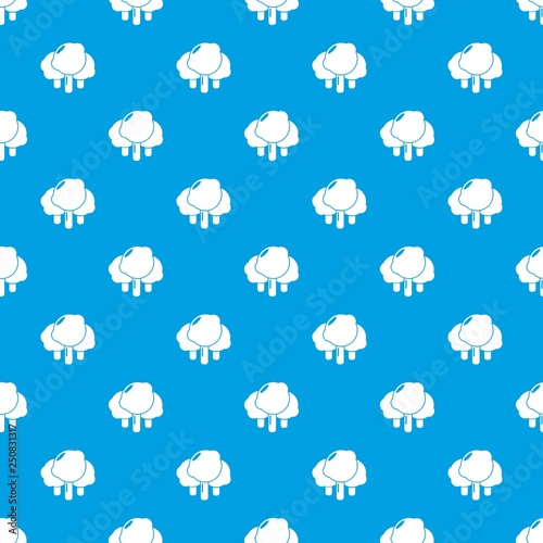 Forest pattern vector seamless blue repeat for any use