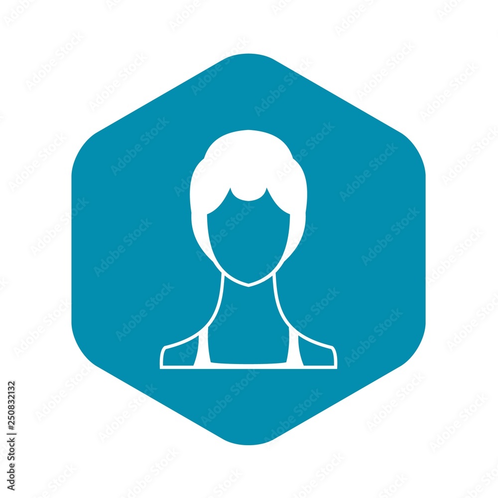 Woman icon in simple style isolated on white background Woman icon in simple style isolated on white background