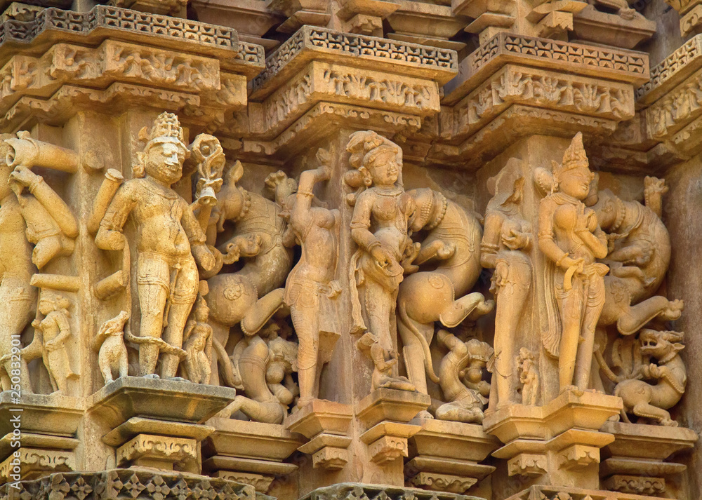 Altorelievo of temples of Khajuraho Stock Photo Adobe Stock