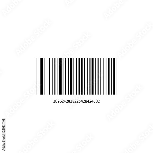 Barcode with numbers on a white background, vector © 123levit