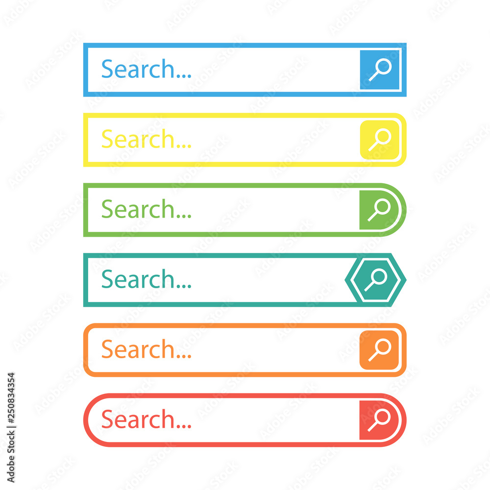 Search bar vector design element, in flat style