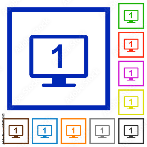 Primary display flat framed icons
