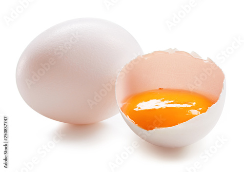 With egg isolated on white