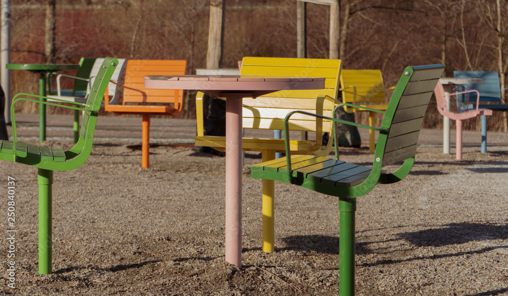 colorful seating