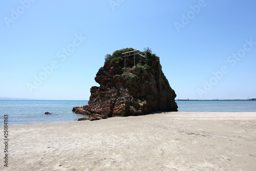 島根県出雲大社　稲佐の浜と弁天島