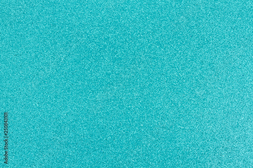 Bright teal glitter paper background