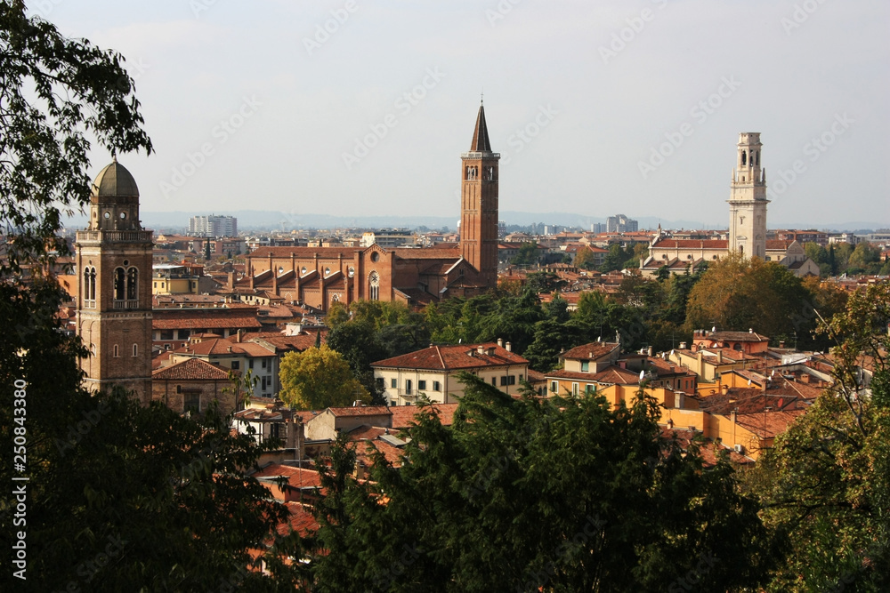 View of the ancient city of Verona, Italy