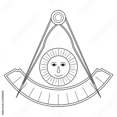Masonic symbol of Grand Master for Blue Lodge  Freemasonry