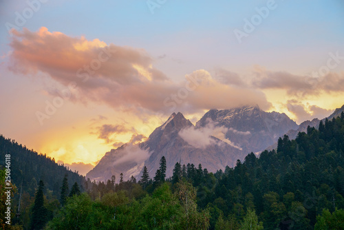 Sunset in the mountains